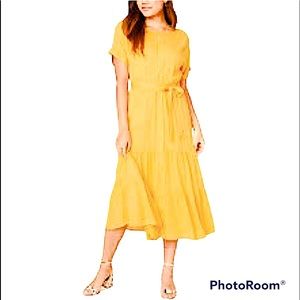 Magaschoni Yellow Organic Cotton Gauze Dress